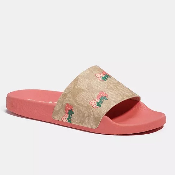 Coach Sport Slide with Strawberry Print - Picture 2 of 8